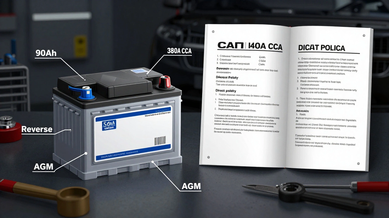 Сравнение параметров аккумулятора и рекомендаций в руководстве автомобиля.