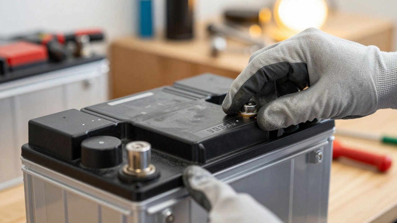 Ручная проверка даты выпуска на корпусе аккумуляторной батареи